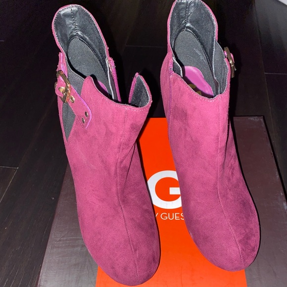 Guess purple & black block heel platform - Picture 2 of 12